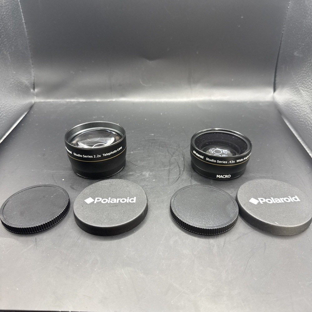 Polaroid Studio Series 0.43x Wide Angle Macro & 2.2x Telephoto Lens Set FD Mount